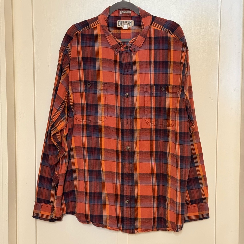 Duluth free swinging flannel untucked button down shirt